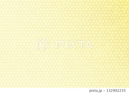 キラキラ輝く繊細な淡金色の模様に麻の葉柄を重ねた背景画像12b キラキラ輝く繊細な淡金色の模様に麻の葉柄を重ねた背景画像12b 132992235