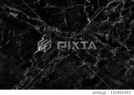 Black gray marble texture background with high resolution, counter top view of natural tiles stone in seamless glitter pattern and luxurious. 132992445