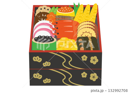 おせち　正月料理　イラスト素材 132992708