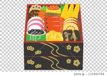 おせち　正月料理　イラスト素材 132992708