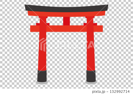 鳥居　イラスト素材 132992714