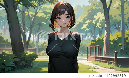 大自然と女の子 大自然と女の子 132992719