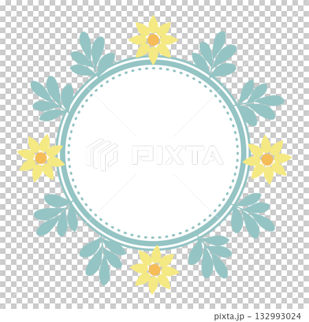 可愛い花のフレーム 132993024