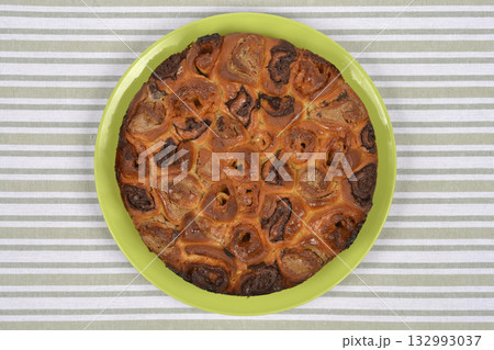 Chocolate Swirl Cake on Plate 132993037