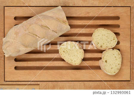 Baguette on Cutting Board 132993061