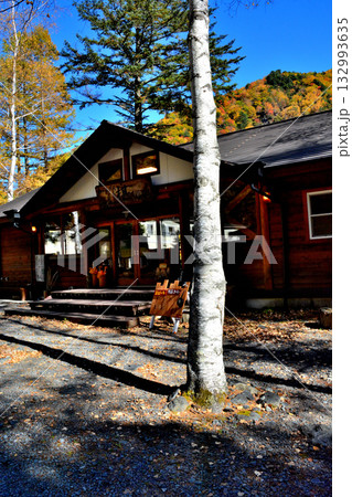 椹島ロッジと秋の紅葉 椹島ロッジと秋の紅葉 132993635