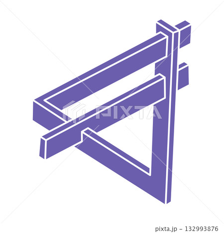 Optical illusion logo. Impossible shapes vector. Optical art objects. Geometric figures. Escher paradox. Optical illusion logo. Impossible shapes vector. Optical art objects. Geometric figures. Escher paradox. 132993876