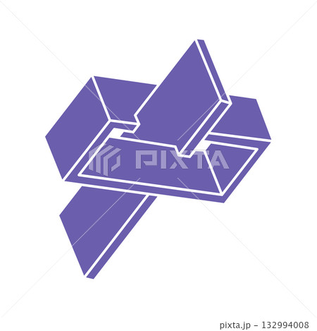 Illusion shapes. 3d geometry. Optical illusion figure. Sacred geometry. Logo. Illusion shapes. 3d geometry. Optical illusion figure. Sacred geometry. Logo. 132994008
