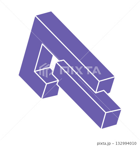 Impossible optical illusion shapes. Logo. Optical art object. Impossible figure. Line art. Unreal geometric objects. Impossible optical illusion shapes. Logo. Optical art object. Impossible figure. Line art. Unreal geometric objects. 132994010