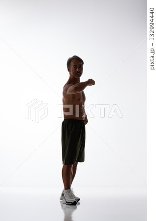 筋肉　シルエット　全身 132994440