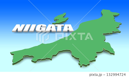 新潟県マップとテキスト素材 132994724