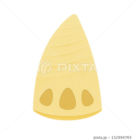 【野菜】皮をむいたタケノコのイラスト 132994765