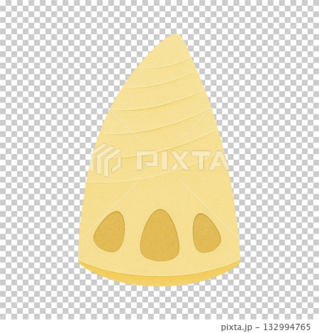 【野菜】皮をむいたタケノコのイラスト 132994765