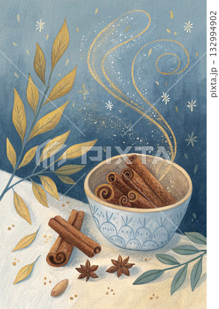brown sugar with star anise spice on wood brown sugar with star anise spice on wood 132994902