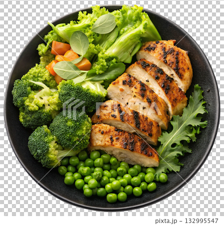 grilled chicken marinated with spices 132995547