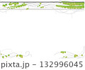 優しいタッチの草木とツルのフレーム 132996045
