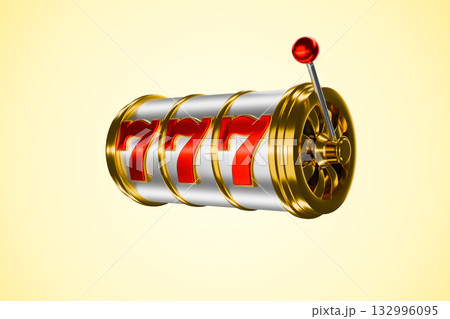 The slot machine's reels have stopped on the winning combination of three sevens The slot machine's reels have stopped on the winning combination of three sevens 132996095