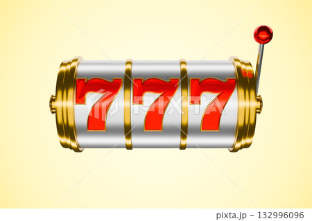 The slot machine's reels have stopped on the winning combination of three sevens The slot machine's reels have stopped on the winning combination of three sevens 132996096