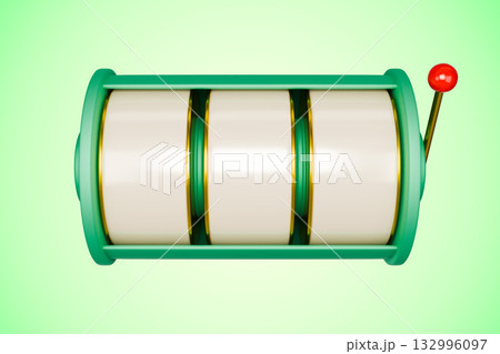 The slot machine has a lever that is used to spin the reels 132996097