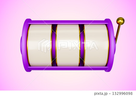 The slot machine has a lever that is used to spin the reels The slot machine has a lever that is used to spin the reels 132996098