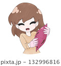 さつまいもを抱える女子1 132996816