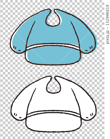 手描きの赤ちゃんエプロン 手描きの赤ちゃんエプロン 132996819