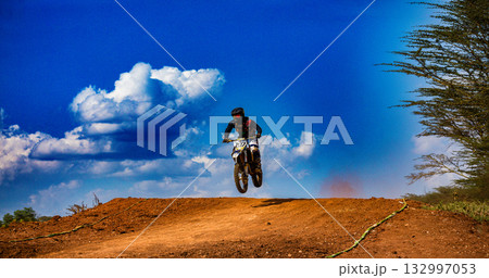 Motorcycle Motorbike Motorcross Racing Competition Adventure Motorsport 132997053