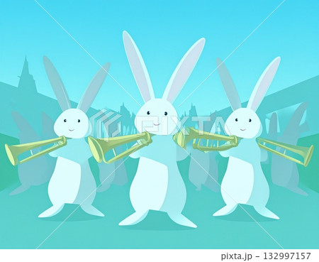 ウサギの楽団 132997157