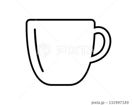 マグカップのアイコン　モノトーン 132997189