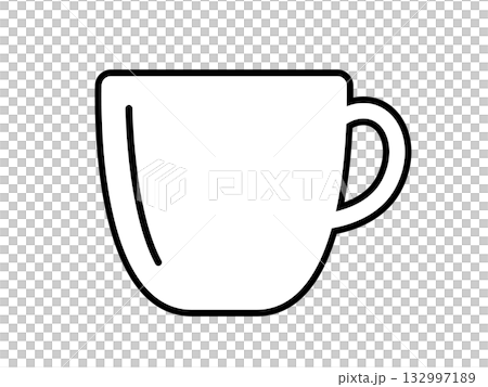 マグカップのアイコン　モノトーン 132997189