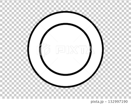 お皿のアイコン モノトーン お皿のアイコン モノトーン 132997190