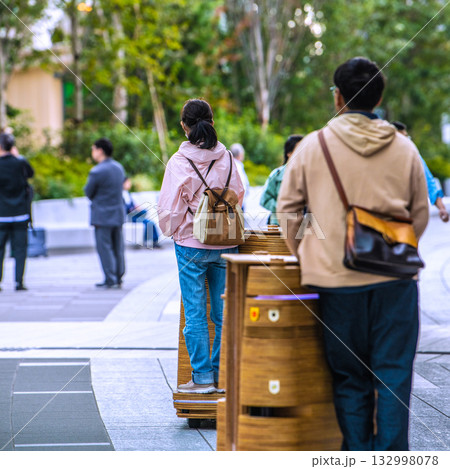日本の東京都市景観高輪ゲートウェイ駅前の高輪ゲートウェイシティの自動走行モビリティなどを望む=10日 日本の東京都市景観高輪ゲートウェイ駅前の高輪ゲートウェイシティの自動走行モビリティなどを望む=10日 132998078