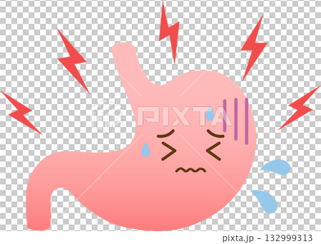 A painful stomach that breaks out in a greasy sweat A painful stomach that breaks out in a greasy sweat 132999313