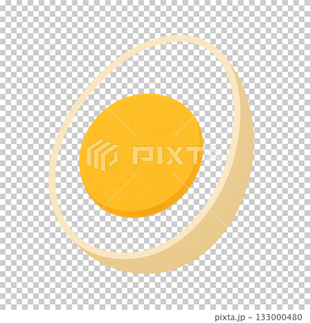 やさしいフラットゆで卵イラスト やさしいフラットゆで卵イラスト 133000480