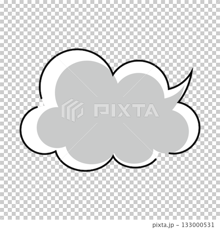シンプルな吹き出しのイラスト もこもこ シンプルな吹き出しのイラスト もこもこ 133000531