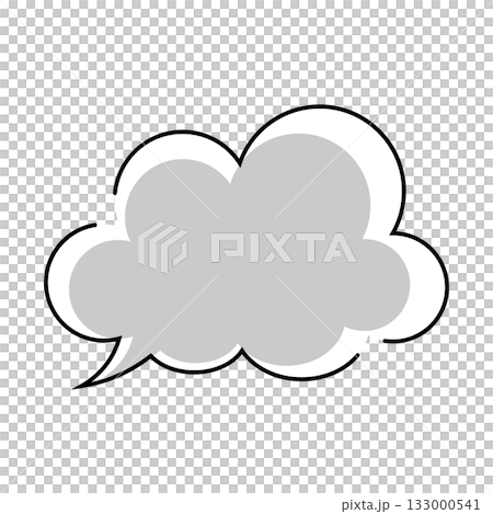 Simple speech bubble illustration - Fluffy 133000541
