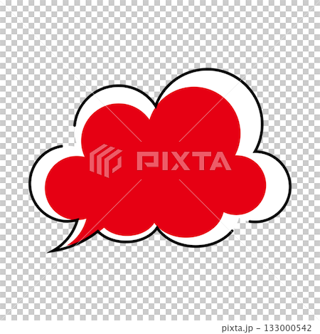 Simple speech bubble illustration - Fluffy Simple speech bubble illustration - Fluffy 133000542