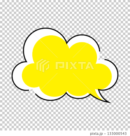 Simple speech bubble illustration - Fluffy 133000543