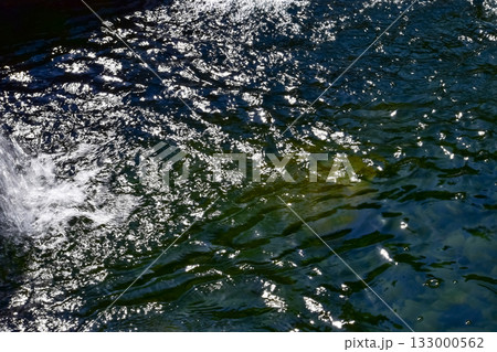 Close-up of the sea, calm water, on the sunny day. Shinny wave pattern, wave texture. Sea background. Nature concept. Close-up of the sea, calm water, on the sunny day. Shinny wave pattern, wave texture. Sea background. Nature concept. 133000562
