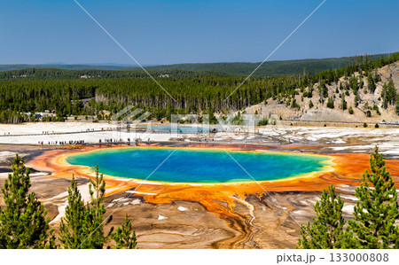 Grand Prismatic Spring overlook in Yellowstone National Park, Wyoming Grand Prismatic Spring overlook in Yellowstone National Park, Wyoming 133000808
