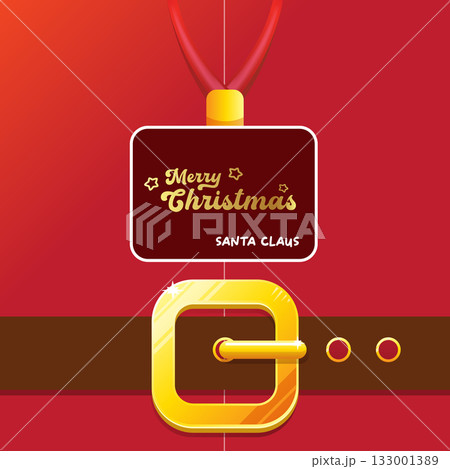 vector merry christmas classic red cartoon square banner background with santa claus badge, belt and golden buckle. vector christmas banner , post or poster background with greeting text on badge vector merry christmas classic red cartoon square banner background with santa claus badge, belt and golden buckle. vector christmas banner , post or poster background with greeting text on badge 133001389