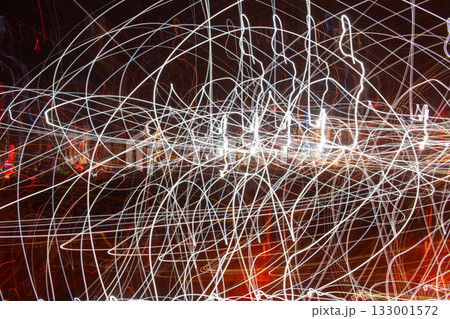 Dynamic Swirls of Light Trails Dynamic Swirls of Light Trails 133001572