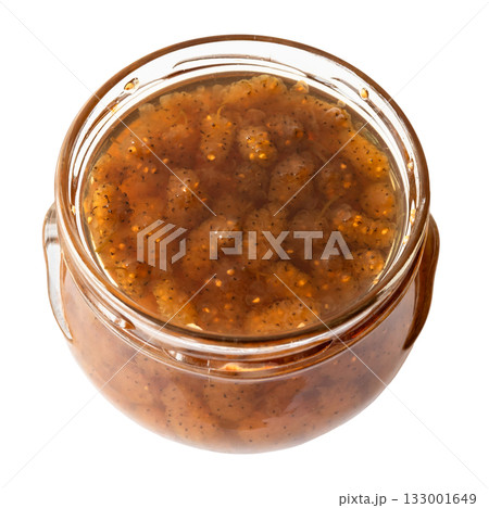 glass jar with armenian white mulberry jam cutout glass jar with armenian white mulberry jam cutout 133001649
