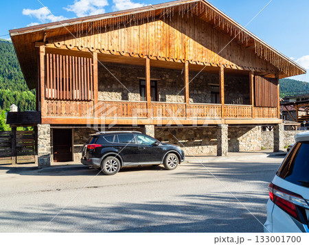 typical renovated guest house on street in Mestia 133001700