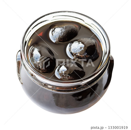 open jar with armenian white walnut jam cutout open jar with armenian white walnut jam cutout 133001919