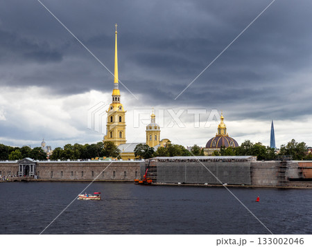 view Peter and Paul fortress from Trinity Bridge 133002046