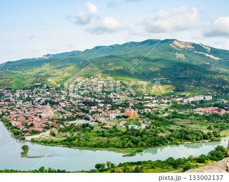 above view of Mtskheta on Kura and Aragvi rivers 133002137
