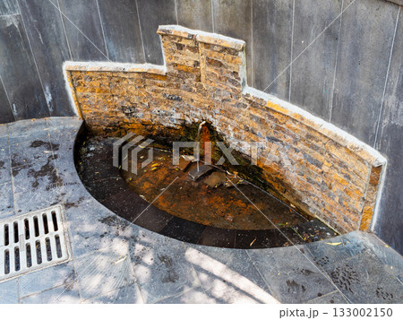 basin of spring with cold mineral water in Borjomi 133002150