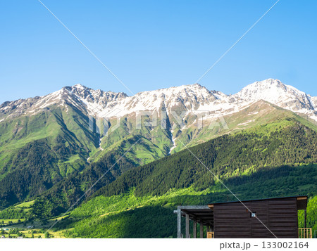 Caucasus mountains near Mestia town in Georgia 133002164