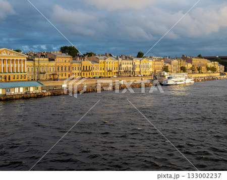 pier on English Quay in Saint Petersburg city pier on English Quay in Saint Petersburg city 133002237